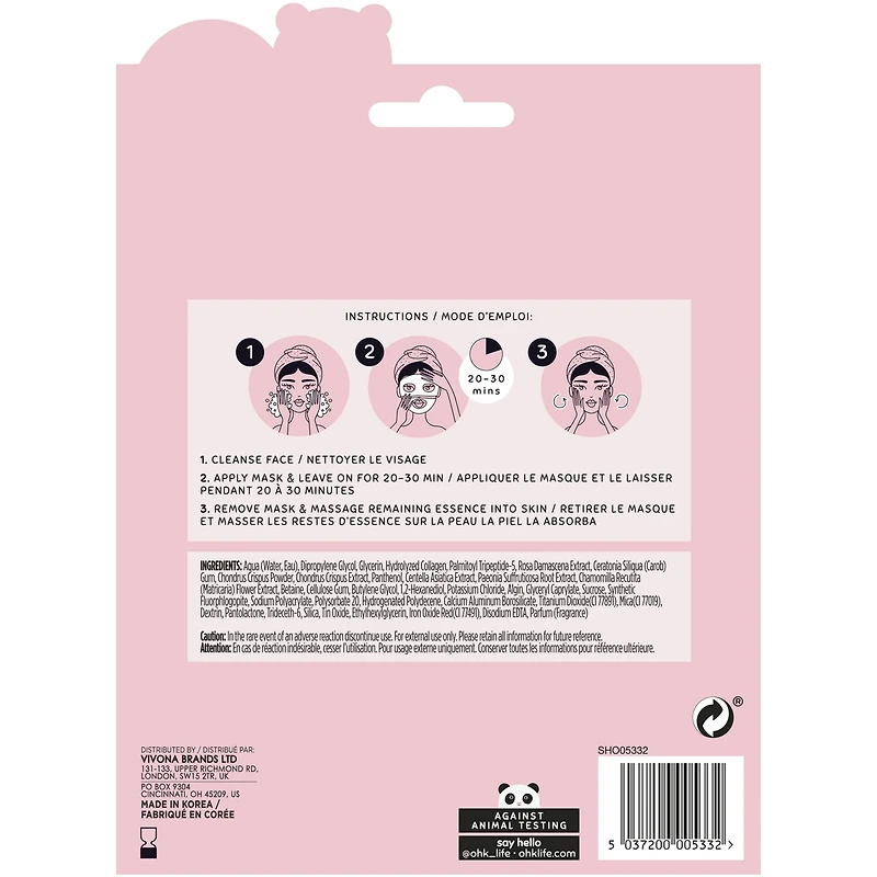 Masque Hydrogel  Au Collagène
