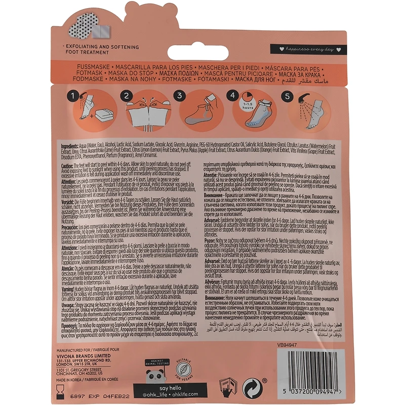 Exfoliant à la pastèque et aux agrumes pour les pieds