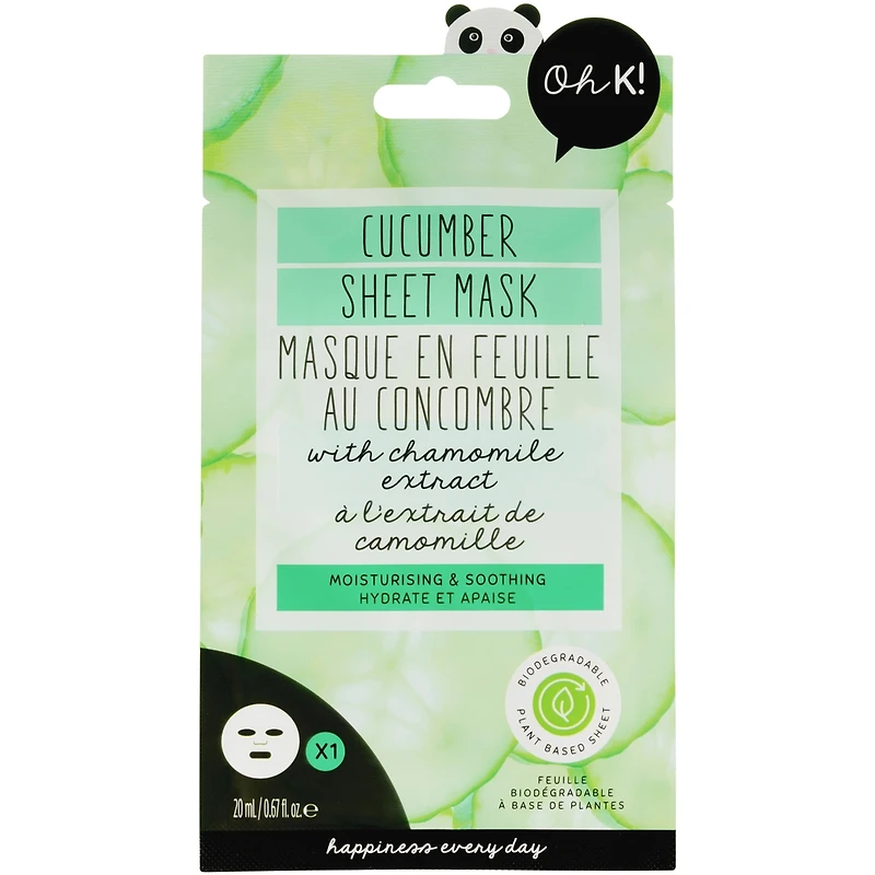 Masque en feuille de concombre