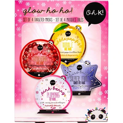 Oh K! Glow Ho! Ho! - Set de 4 masques ciblés
