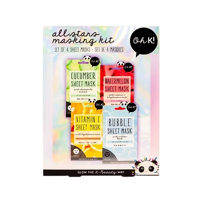 Oh K! All Stars Masking Kit - Set of 4 sheet masks