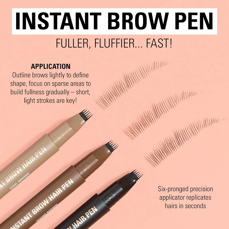 Revolution Instant Brow Hair Pen Warm Brown