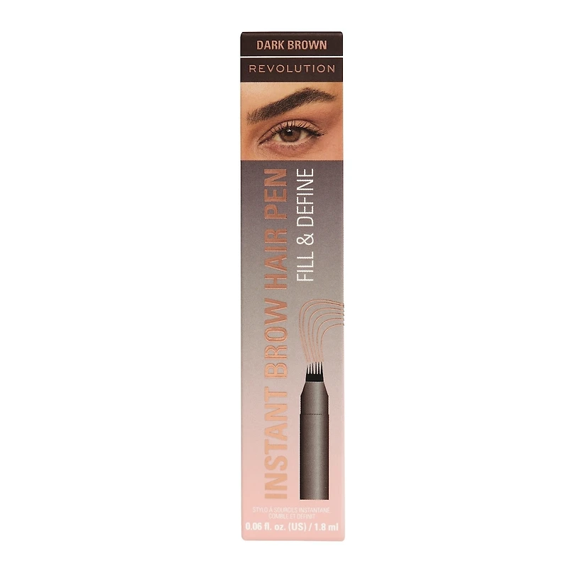 Revolution Instant Brow Hair Pen Warm Brown