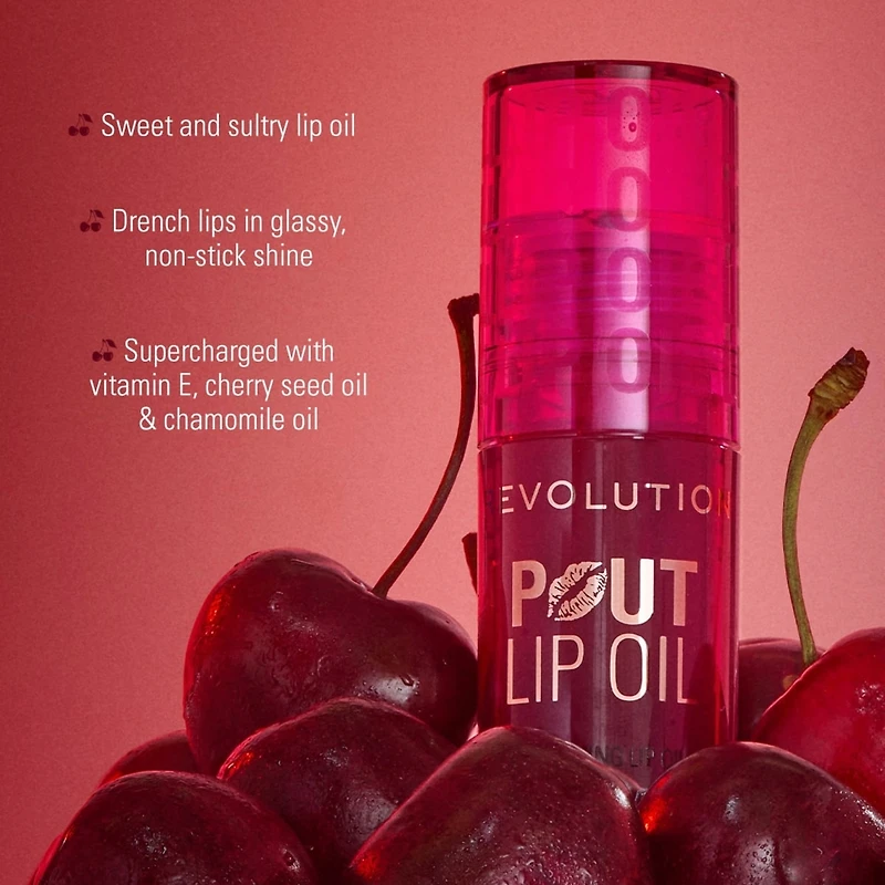 Revolution Pout Lip Oil Bitten Cherry