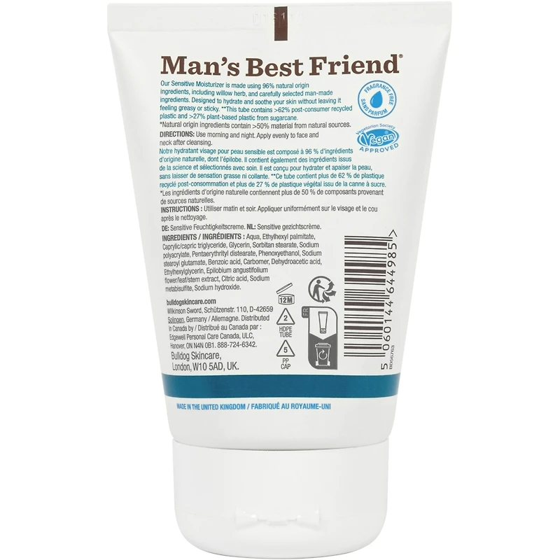 Bulldog Skincare for Men Sensitive Skin Moisturizer