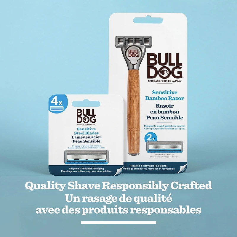 Recharge pour rasoir en bambou pour peau sensible de marque Bulldog