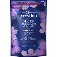 Sommeil sels de bain d'Epsom et de la mer Morte, parfumés à la lavande et au jasmin
