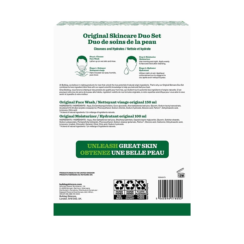Duo De Soins De La Peau De Marque Bulldog