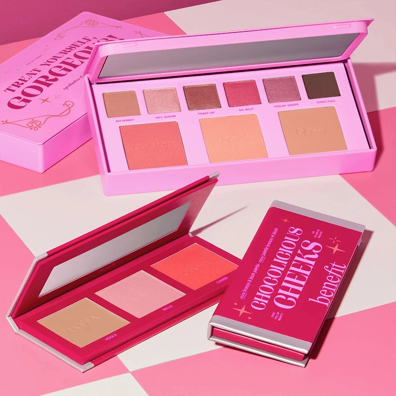 Palette de fards à joues et poudre bronzante en format mini « Chocolicious Cheeks »