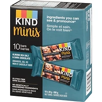 Mini-barres Noix, sel de mer et chocolat noir