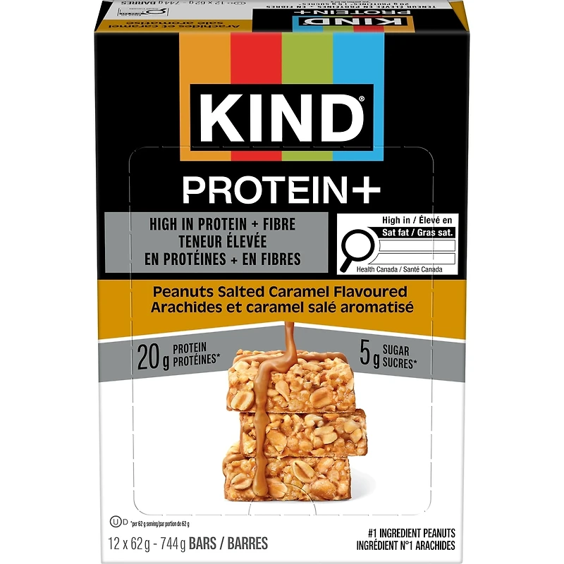 KIND Protein+ Arachides et caramel salé Aromatisé