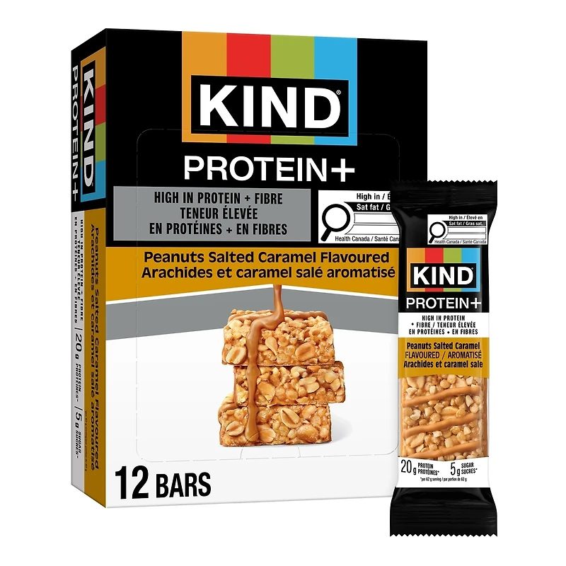 KIND Protein+ Arachides et caramel salé Aromatisé