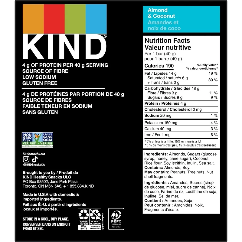 KIND Amandes et Noix De Coco