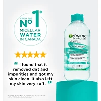 Garnier Eau Micellaire Démaquillante, Tout-En-Un Démaquillant Hydratant et Repulpant + Nettoyant Visage à l'Acide Hyaluronique & Aloès, Hypoallergénique, Peaux normales à Sensibles