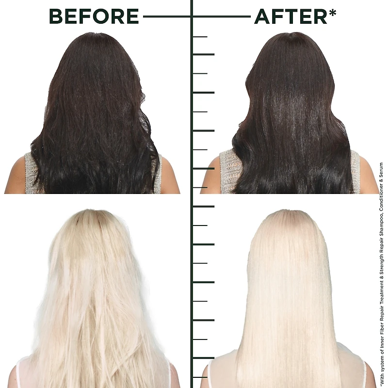Fructis Hair Filler + Vitamine C Revitalisant Sans Sulfates Réparateur et Fortifiant, pour Cheveux Faibles et Endommagés, Jusqu'à 4X Moins de Cassures & 79% de Force en Plus