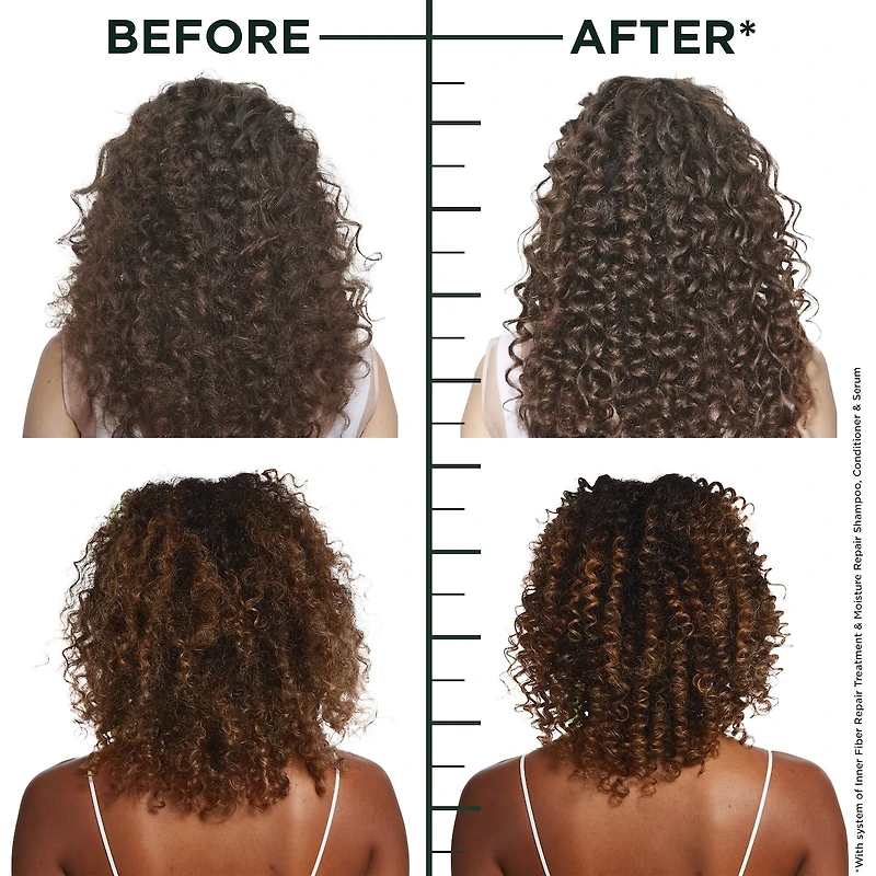 Fructis Hair Filler + Acide Hyaluronique Sérum Sans Sulfates Réparateur Hydratant, pour Cheveux Bouclés & Ondulés, jusqu'à 15X plus Humides & 100 heures de Contrôle des Frisottis