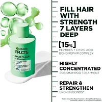 Fructis Hair Filler + Bonding Fiber Repair Pre-Shampoo Treatment, For Damaged Hair, Repairs & Strengthens Broken Bonds, Fills Hair with Strength 7 Layers Deep