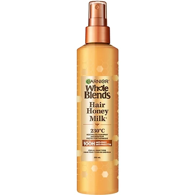 Heat Protectant Spray for Damaged Hair, Sulfate Free, Prevents Breakage, Hair Honey Milk Spray