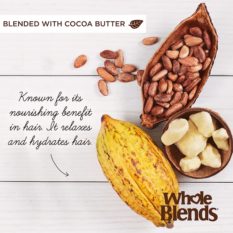 Whole Blends Shampoo, pour cheveux crépus, huile de coco et beurre de cacao