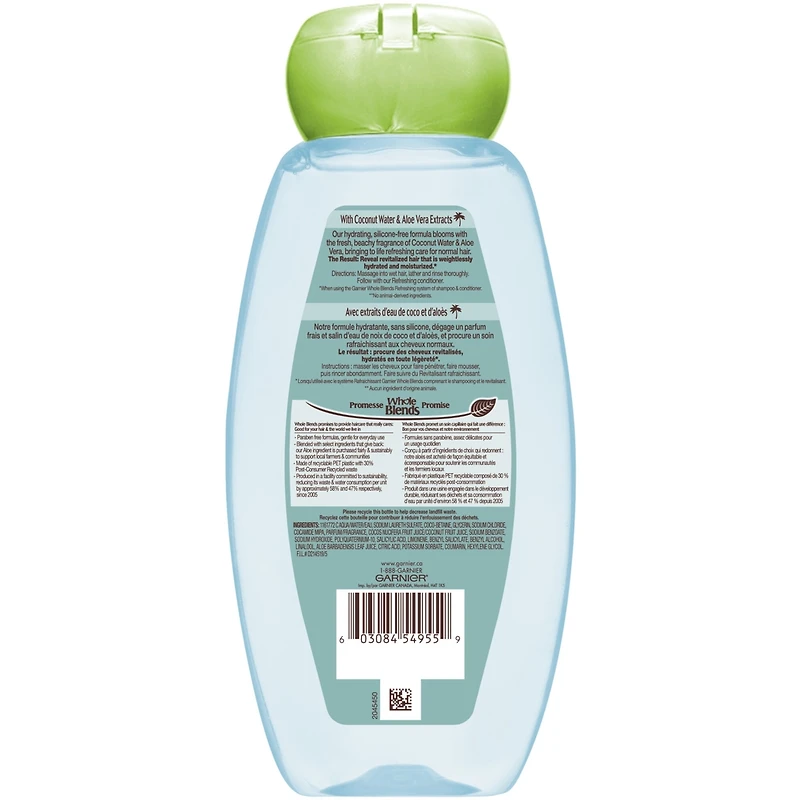 Whole Blends Shampooing à l'Eau de coco et à l'Aloe vera