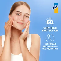 Crème solaire soin complet, lotion légère, sensibilité avancée, SPF 60