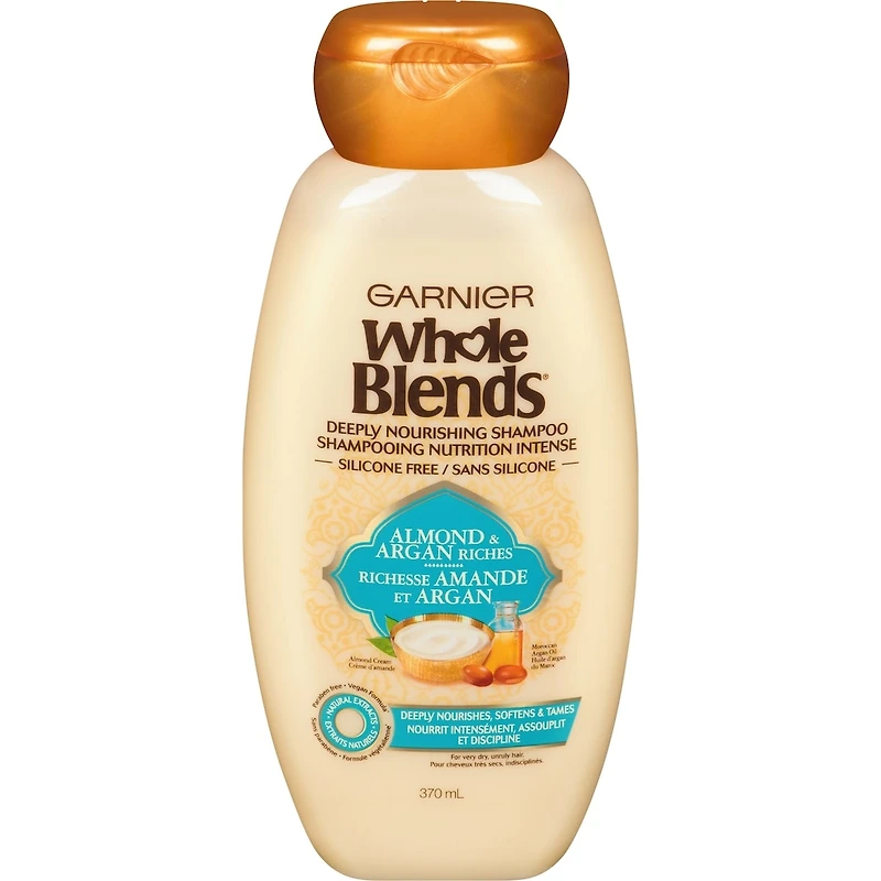 Whole Blends Shampoo, pour cheveux secs, huile d'amande et d'argan