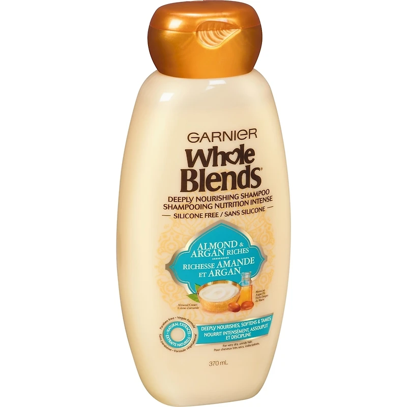 Whole Blends Shampoo, pour cheveux secs, huile d'amande et d'argan