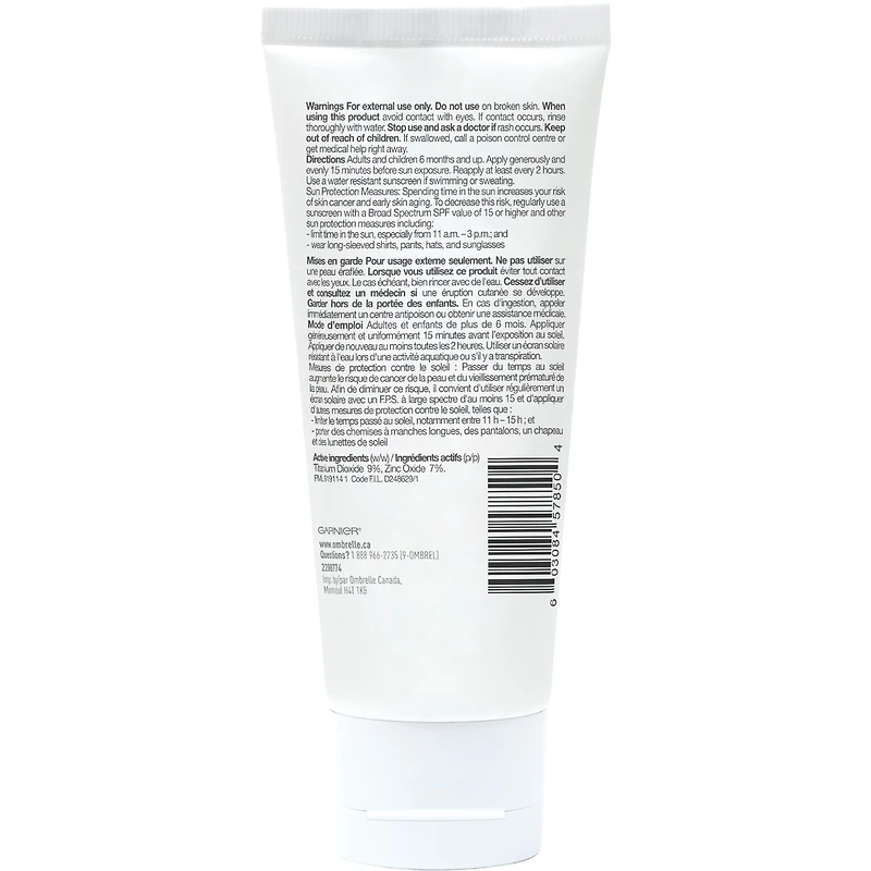 Lotion Solaire Hydratante Minérale Pour Le Visage FPS 50