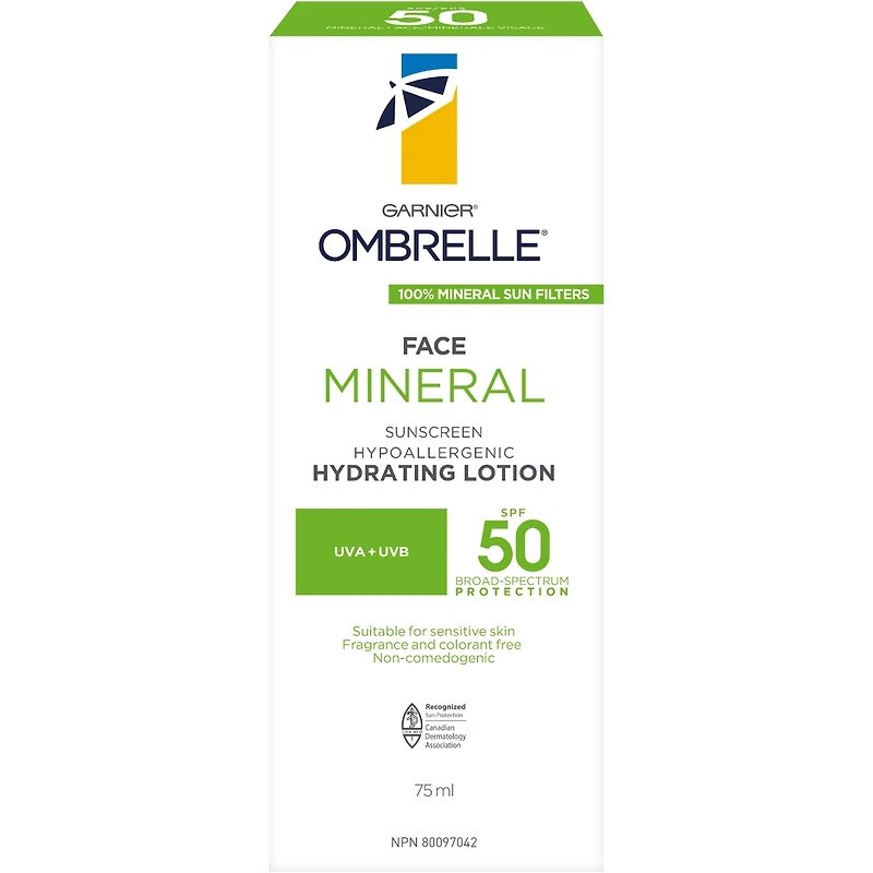 Lotion Solaire Hydratante Minérale Pour Le Visage FPS 50