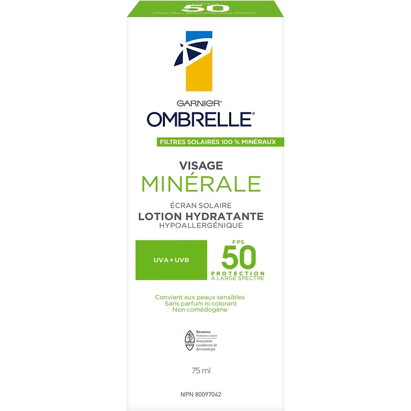 Lotion Solaire Hydratante Minérale Pour Le Visage FPS 50