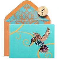 Papyrus Blank Card (Gem Hummingbird)