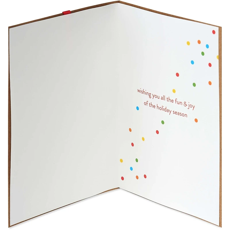 Carte de Noël avec ornement détachable (Plaisir et joie)