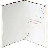 Carte de Noël avec ornement détachable (Plaisir et joie)