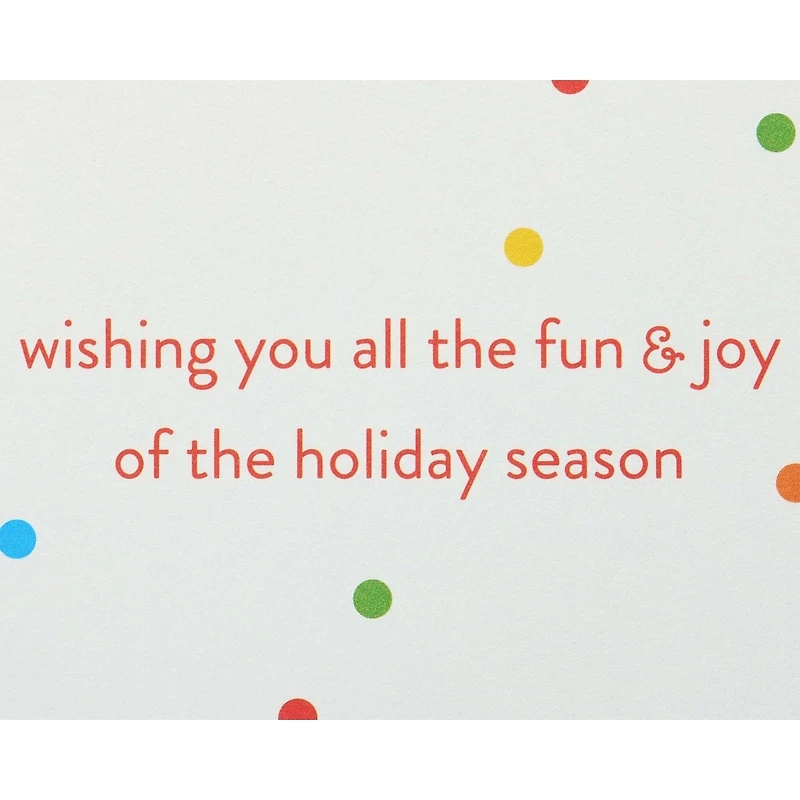 Carte de Noël avec ornement détachable (Plaisir et joie)