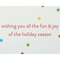 Carte de Noël avec ornement détachable (Plaisir et joie)