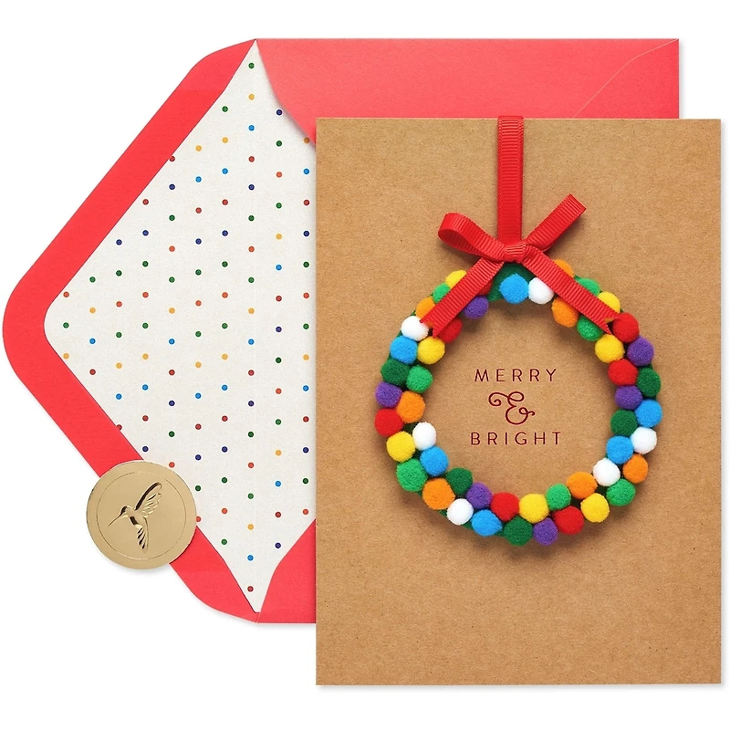 Carte de Noël avec ornement détachable (Plaisir et joie)