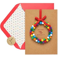 Carte de Noël avec ornement détachable (Plaisir et joie)