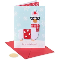 Carte des Fêtes amusantes (Lama fait à la main)