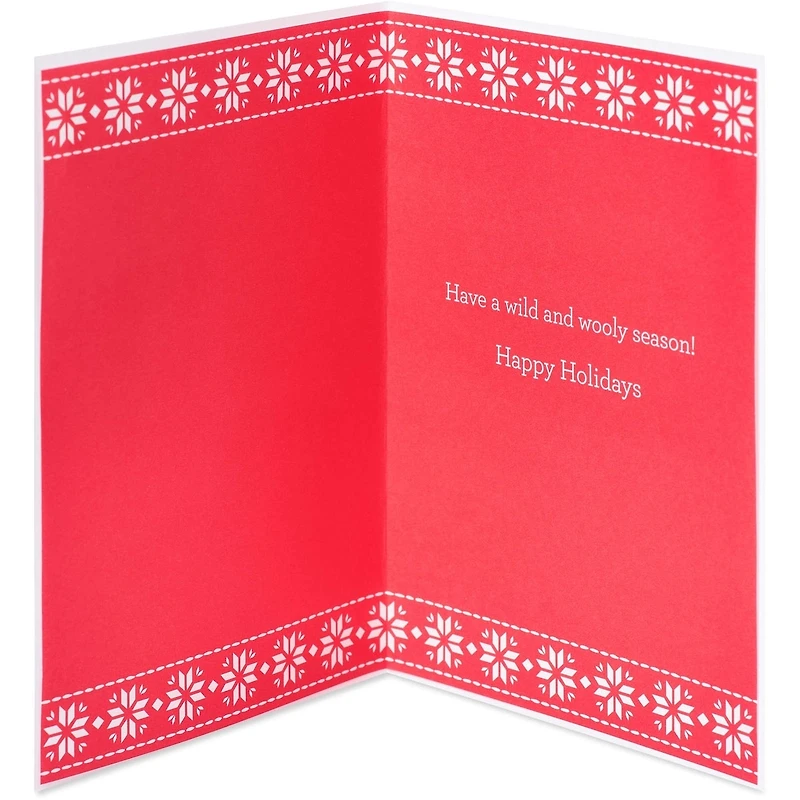 Carte des Fêtes amusantes (Lama fait à la main)