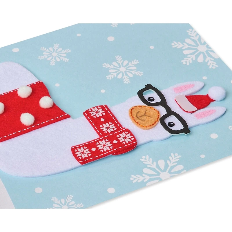 Carte des Fêtes amusantes (Lama fait à la main)