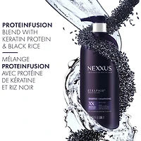 Shampooing Réparateur pour cheveux secs et abîmés Nexxus Keraphix avec ProteinFusion avec protéine de kératine et riz noir 1 L