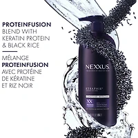 Revitalisant Réparateur pour cheveux secs et abîmés Nexxus Keraphix avec ProteinFusion avec protéine de kératine et riz noir 1 L
