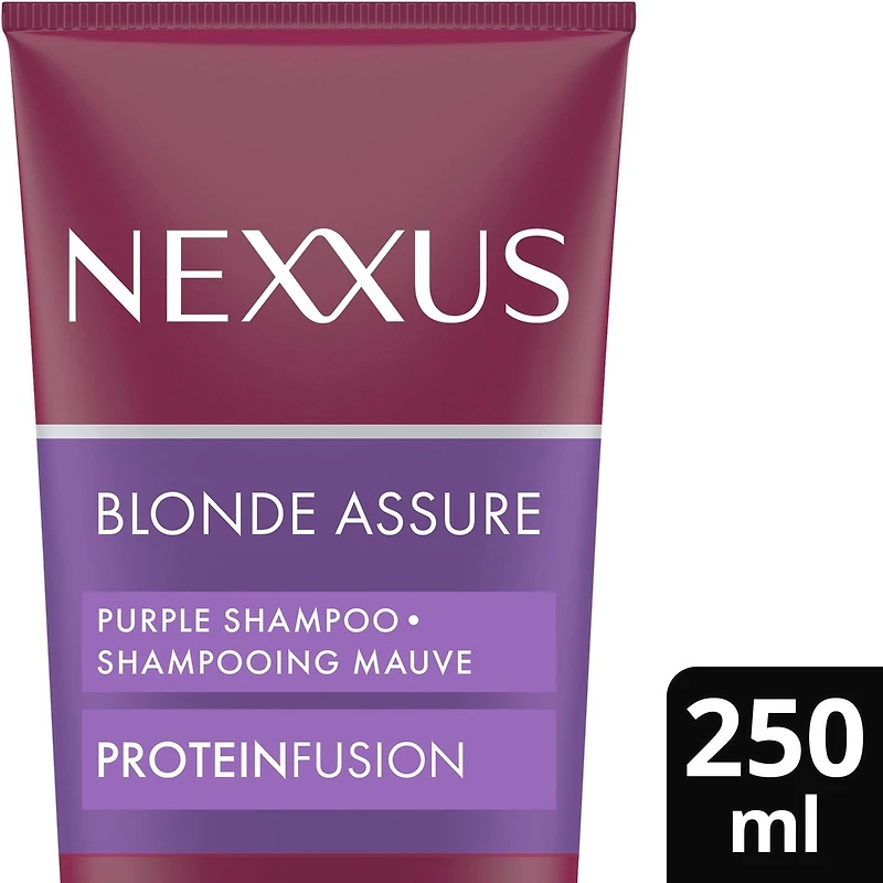 Nexxus  Purple Shampoo, hair care for colour treated Blonde or Silver hair Blonde Assure, Colour Toning - NO brassy yellow tones 251ML