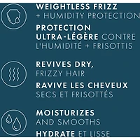 Revitalisant pour cheveux secs et frisottés Ultralight Smooth Weightless Frizz Protection revitalisant hydratant pour 72 heures de contrôle des frisottis 400 ml