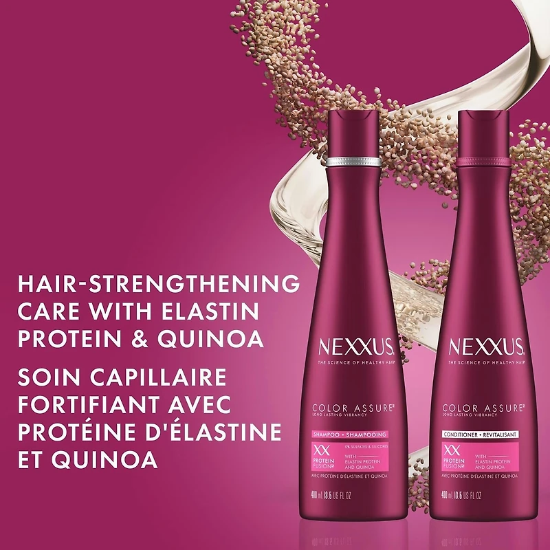 Nexxus Colour Assure Sulfate-Free Shampoo Hair Care For Colour Treated Hair made with Elastin Protein and Quinoa 400 ml