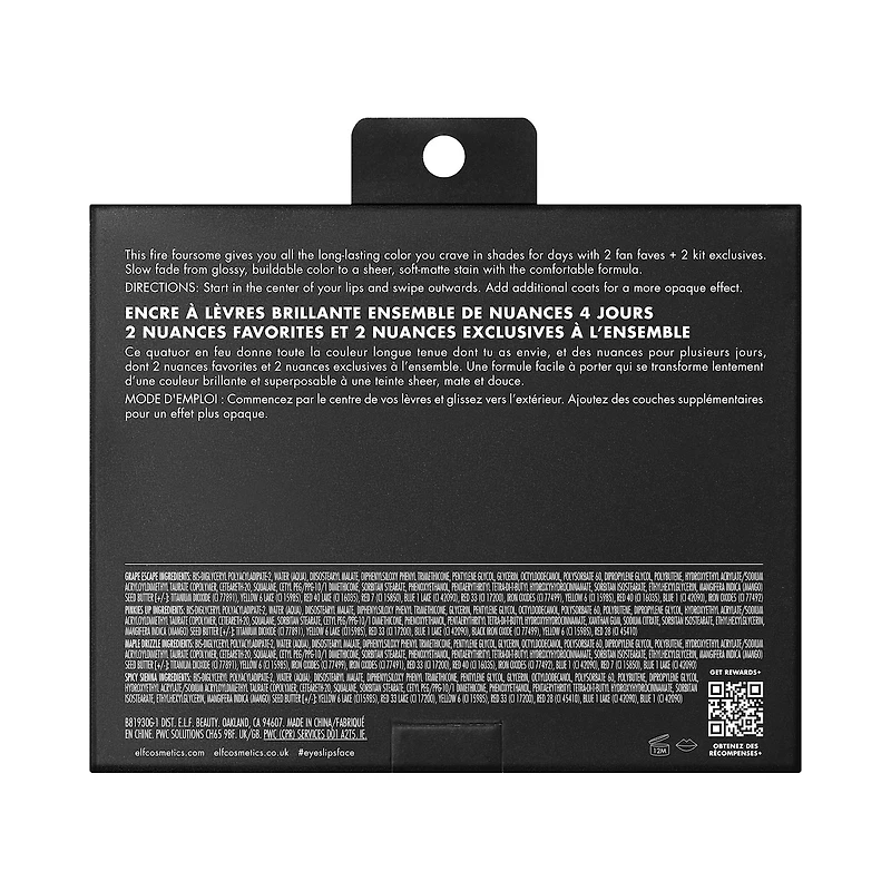 rousse de Teintures Glossy pour les Lèvres Shades 4 Days