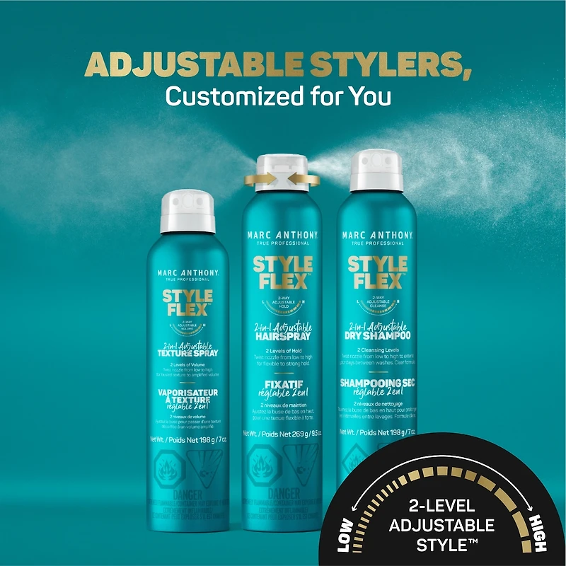 Style Flex™ 2-IN-1 fixatif réglable