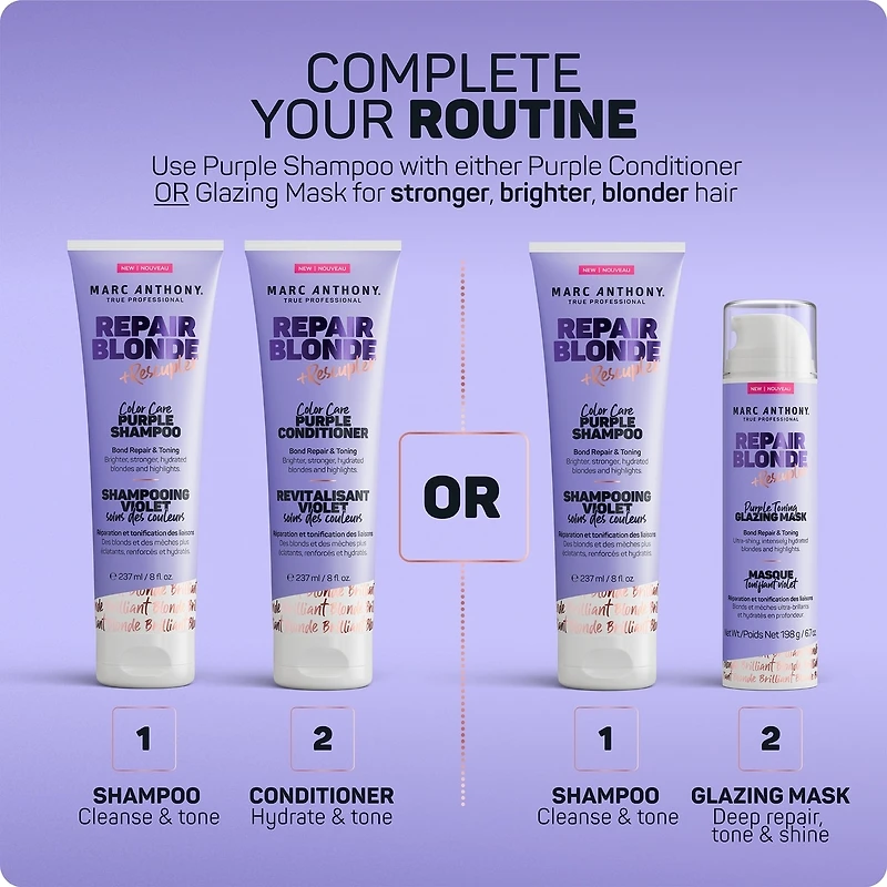 Marc Anthony Revitalisant Violet Soins Des Couleurs, Repair Blonde Rescueplex, 8oz