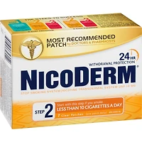 Timbre transparent Étape 2, timbre transdermique de nicotine, 14 mg/jour