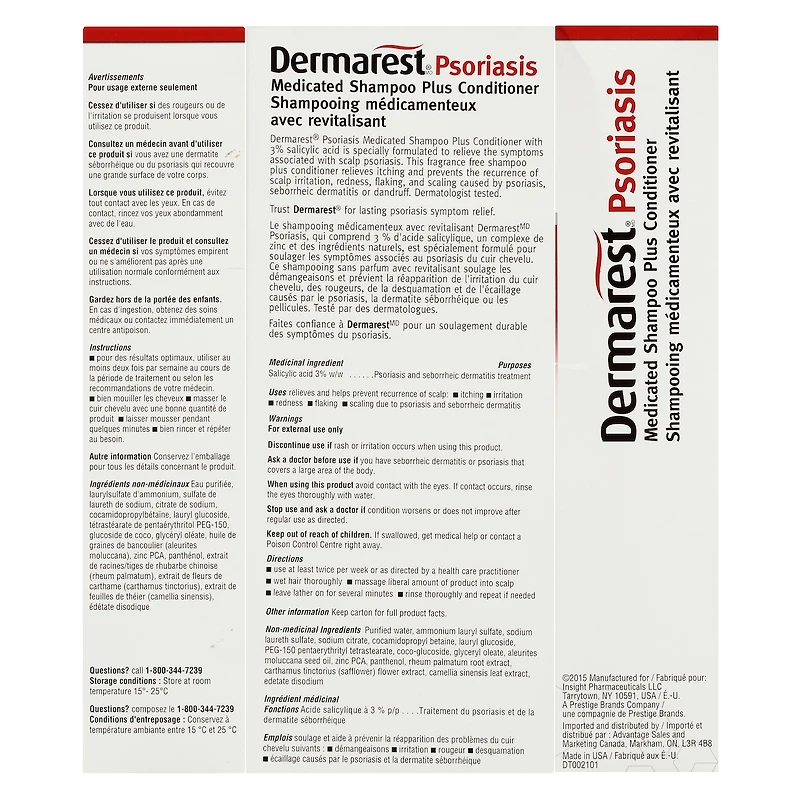 Dermarest Psoriasis Medicated Shampoo Plus Conditioner